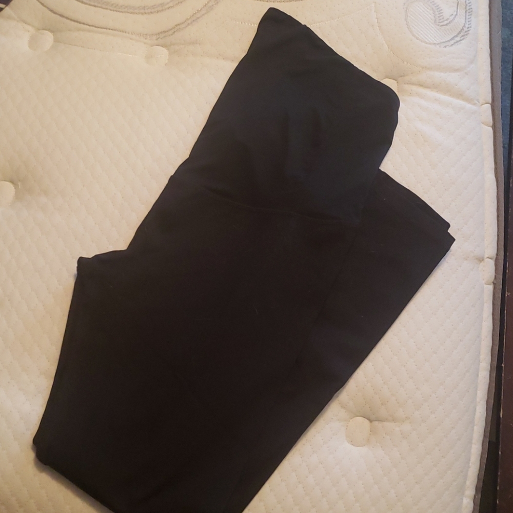 Over the Belly Black Leggings